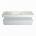 corian waschtisch set alan dlux 150 cm weiß marmor opalo ADX150cla2lM0opa
