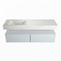 corian waschtisch set alan dlux 150 cm weiß marmor opalo ADX150cla2ll1opa