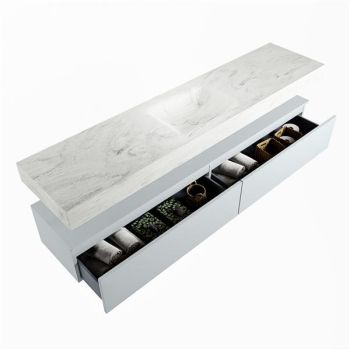 corian waschtisch set alan dlux 200 cm weiß marmor opalo ADX200cla2lM0opa