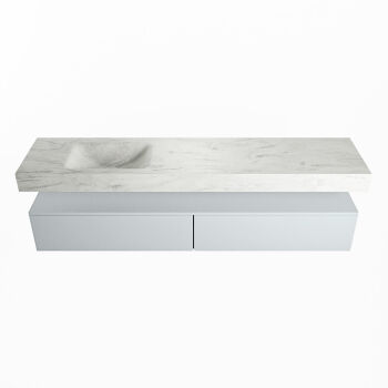 corian waschtisch set alan dlux 200 cm weiß marmor opalo ADX200cla2ll0opa