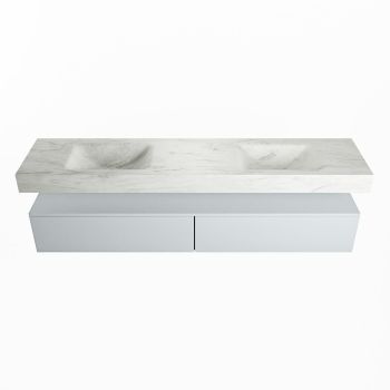 corian waschtisch set alan dlux 200 cm weiß marmor opalo ADX200cla2lD0opa