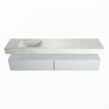 corian waschtisch set alan dlux 200 cm weiß marmor opalo ADX200cla2ll1opa
