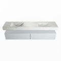 corian waschtisch set alan dlux 200 cm weiß marmor opalo ADX200cla2lD2opa