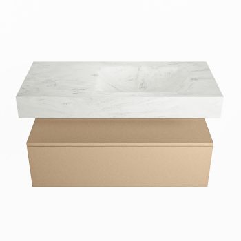 corian waschtisch set alan dlux 100 cm weiß marmor opalo ADX100oro1lR0opa