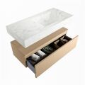 corian waschtisch set alan dlux 100 cm weiß marmor opalo ADX100oro1lR1opa