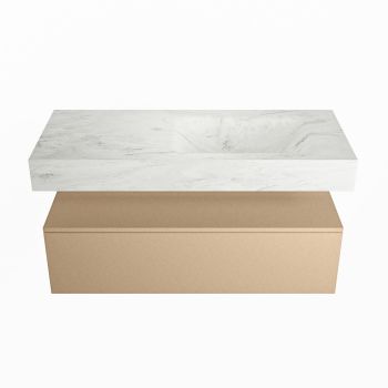 corian waschtisch set alan dlux 110 cm weiß marmor opalo ADX110oro1lR0opa