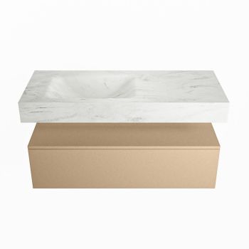corian waschtisch set alan dlux 110 cm weiß marmor opalo ADX110oro1ll1opa