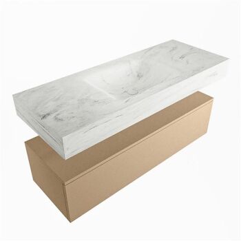 corian waschtisch set alan dlux 120 cm weiß marmor opalo ADX120oro1lM1opa