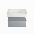 corian waschtisch set alan dlux 70 cm weiß marmor opalo ADX70Pla1lM1opa