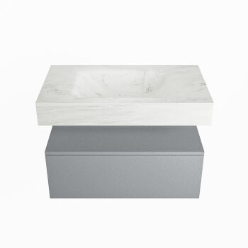 corian waschtisch set alan dlux 80 cm weiß marmor opalo ADX80Pla1lM0opa