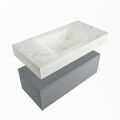 corian waschtisch set alan dlux 90 cm weiß marmor opalo ADX90Pla1lM1opa