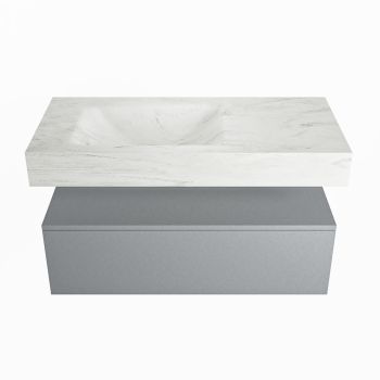 corian waschtisch set alan dlux 100 cm weiß marmor opalo ADX100Pla1ll0opa