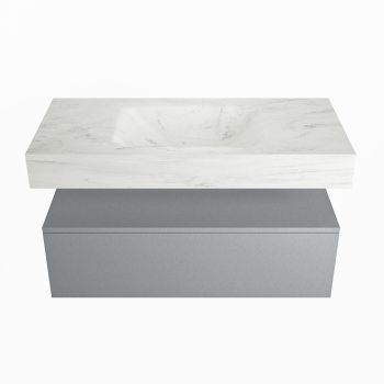 corian waschtisch set alan dlux 100 cm weiß marmor opalo ADX100Pla1lM1opa