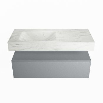 corian waschtisch set alan dlux 110 cm weiß marmor opalo ADX110Pla1ll0opa
