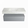 corian waschtisch set alan dlux 110 cm weiß marmor opalo ADX110Pla1lM1opa