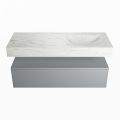 corian waschtisch set alan dlux 120 cm weiß marmor opalo ADX120Pla1lR0opa