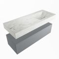 corian waschtisch set alan dlux 120 cm weiß marmor opalo ADX120Pla1lR1opa