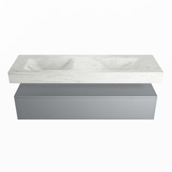 corian waschtisch set alan dlux 150 cm weiß marmor opalo ADX150Pla1lD0opa