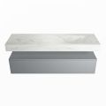 corian waschtisch set alan dlux 150 cm weiß marmor opalo ADX150Pla1lR1opa