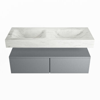 corian waschtisch set alan dlux 120 cm weiß marmor opalo ADX120Pla2lD2opa