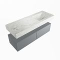 corian waschtisch set alan dlux 130 cm weiß marmor opalo ADX130Pla2lR0opa
