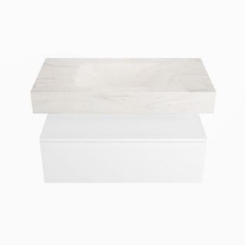 corian waschtisch set alan dlux 90 cm weiß marmor ostra ADX90Tal1lM0ost