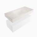 corian waschtisch set alan dlux 100 cm weiß marmor ostra ADX100Tal1lM1ost