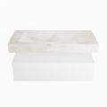 corian waschtisch set alan dlux 110 cm weiß marmor ostra ADX110Tal1ll0ost