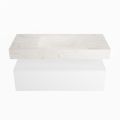 corian waschtisch set alan dlux 110 cm weiß marmor ostra ADX110Tal1lM1ost