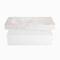 corian waschtisch set alan dlux 110 cm weiß marmor ostra ADX110Tal1ll1ost