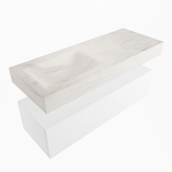 corian waschtisch set alan dlux 120 cm weiß marmor ostra ADX120Tal1ll0ost