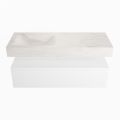 corian waschtisch set alan dlux 120 cm weiß marmor ostra ADX120Tal1ll0ost
