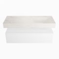 corian waschtisch set alan dlux 120 cm weiß marmor ostra ADX120Tal1lR0ost