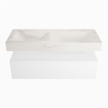 corian waschtisch set alan dlux 120 cm weiß marmor ostra ADX120Tal1lD2ost