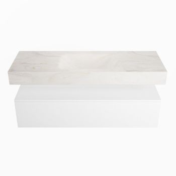 corian waschtisch set alan dlux 130 cm weiß marmor ostra ADX130Tal1lM0ost
