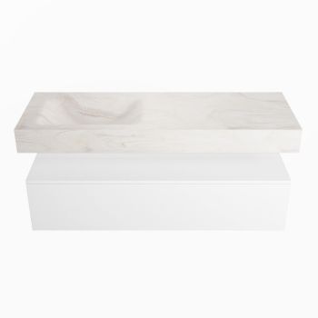 corian waschtisch set alan dlux 130 cm weiß marmor ostra ADX130Tal1ll1ost