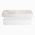 corian waschtisch set alan dlux 130 cm weiß marmor ostra ADX130Tal1ll1ost
