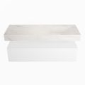 corian waschtisch set alan dlux 130 cm weiß marmor ostra ADX130Tal1lR1ost