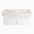 corian waschtisch set alan dlux 120 cm weiß marmor ostra ADX120Tal2lD2ost