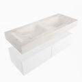 corian waschtisch set alan dlux 120 cm weiß marmor ostra ADX120Tal2lD2ost