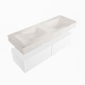 corian waschtisch set alan dlux 130 cm weiß marmor ostra ADX130Tal2lD0ost