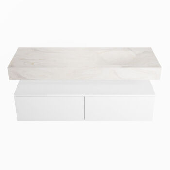 corian waschtisch set alan dlux 130 cm weiß marmor ostra ADX130Tal2lR1ost