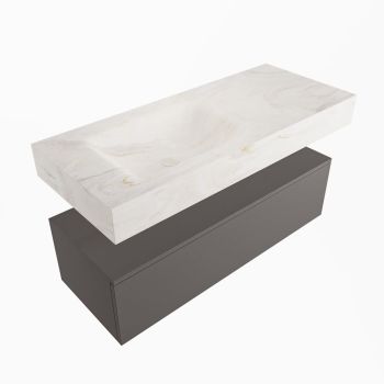 corian waschtisch set alan dlux 110 cm weiß marmor ostra ADX110Dar1ll0ost