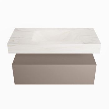 corian waschtisch set alan dlux 100 cm weiß marmor ostra ADX100Smo1lM1ost