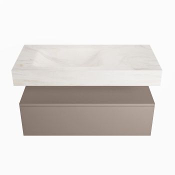 corian waschtisch set alan dlux 100 cm weiß marmor ostra ADX100Smo1ll1ost