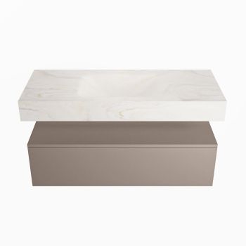 corian waschtisch set alan dlux 110 cm weiß marmor ostra ADX110Smo1lM0ost