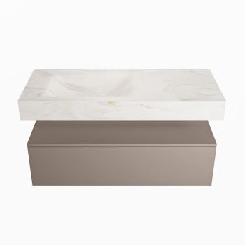 corian waschtisch set alan dlux 110 cm weiß marmor ostra ADX110Smo1ll0ost