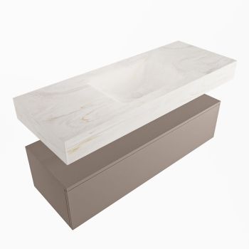 corian waschtisch set alan dlux 120 cm weiß marmor ostra ADX120Smo1lM1ost