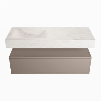 corian waschtisch set alan dlux 120 cm weiß marmor ostra ADX120Smo1ll1ost