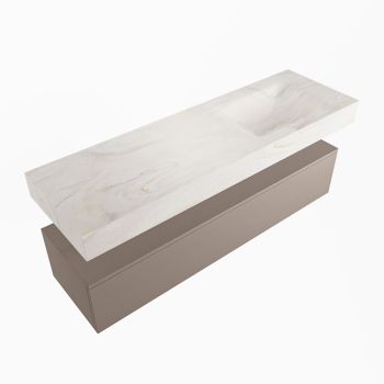 corian waschtisch set alan dlux 150 cm weiß marmor ostra ADX150Smo1lR0ost